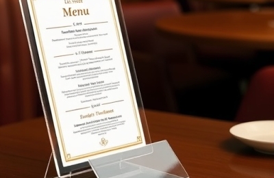 Menu Mica Đế Tam Giác Liền 